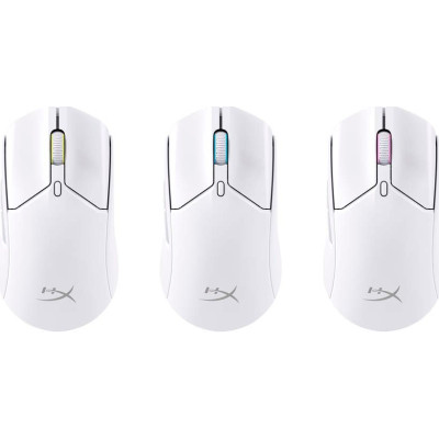 Мышь HyperX Pulsefire Haste 2, RGB, USB-A/WL/BT, белый