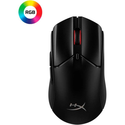 Мышь HyperX Pulsefire Haste 2, RGB, USB-A/WL/BT, черный