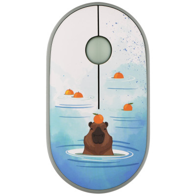 Мышь 2E MF300 CAPYBARA:TANGERINE Silent WL BT, зеленый