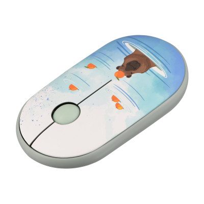 Мышь 2E MF300 CAPYBARA:TANGERINE Silent WL BT, зеленый