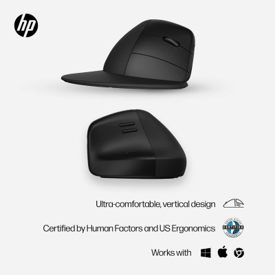 Мышь HP 920 Ergonomic Vertical, WL/BT, черный