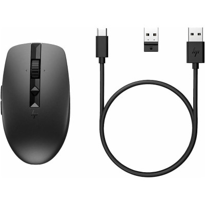 Мышь HP 710 Rechargeable Silent, USB-A/WL/BT, черный