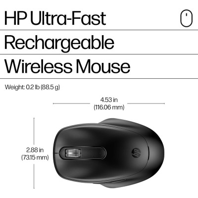 Мышь HP 510 Ultra-Fast Rechargeable, WL, черный