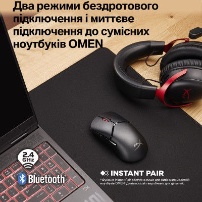 Мышь HyperX Pulsefire SAGA PRO, RGB, USB-A/WL/BT, черный