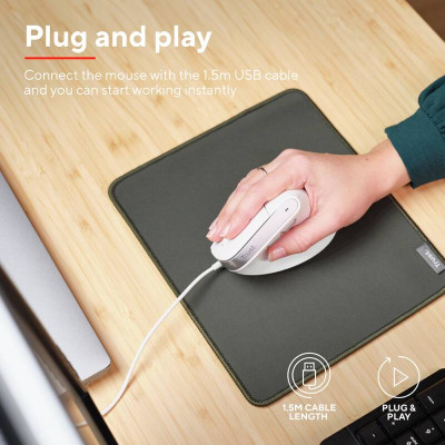 Мышь Trust Bayo 2 Ergonomic, USB-A, белая