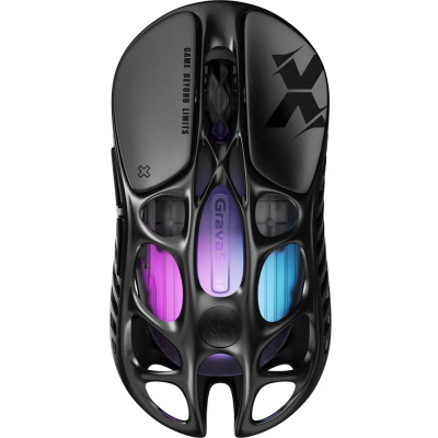 Мышь GravaStar Mercury X, BT/WL/USB-A, RGB, черный