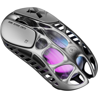 Мышь GravaStar Mercury X, BT/WL/USB-A, RGB, серый