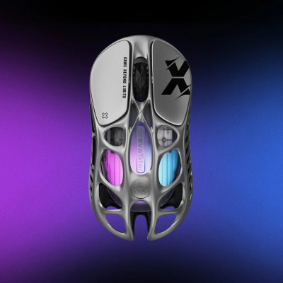 Мышь GravaStar Mercury X, BT/WL/USB-A, RGB, серый