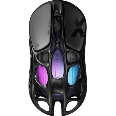 Мышь GravaStar Mercury X Pro, 8K, BT/WL/USB-A, RGB, черный