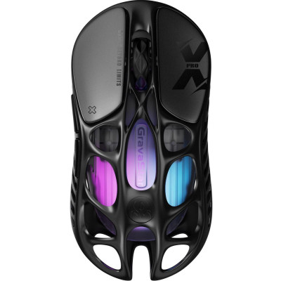 Мышь GravaStar Mercury X Pro, 8K, BT/WL/USB-A, RGB, черный