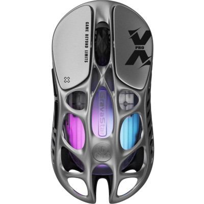 Мышь GravaStar Mercury X Pro, 8K, BT/WL/USB-A, RGB, серый