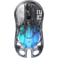Мышь GravaStar Mercury M2, BT/WL/USB-A, RGB, черно-прозрачный