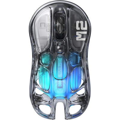 Мышь GravaStar Mercury M2, BT/WL/USB-A, RGB, черно-прозрачный