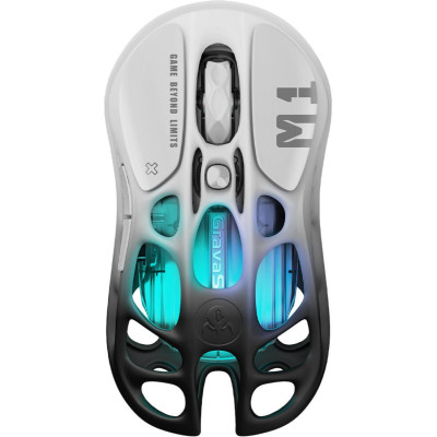 Мышь GravaStar Mercury M1 Pro, BT/WL/USB-A, RGB, черно-белый