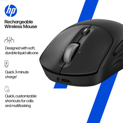 Мышь HP 700 Rechargeable, WL/BT, черный