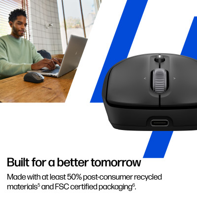 Мышь HP 700 Rechargeable, WL/BT, черный