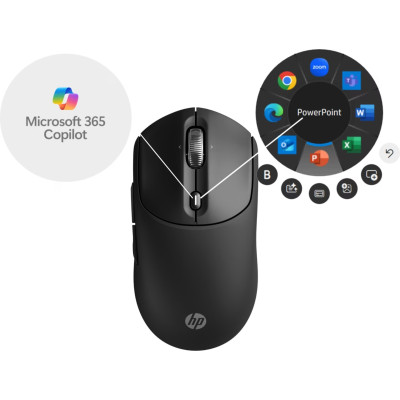 Мышь HP 700 Rechargeable, WL/BT, черный