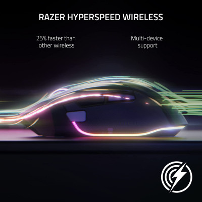 Мышь Razer Basilisk V3 Pro, RGB, USB-A/WL/BT, белый
