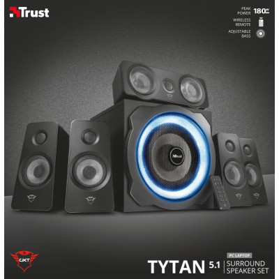 Акустична система Trust GXT 658 Tytan 5.1, 90Вт, AUX, чорний