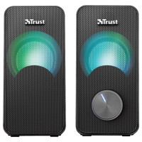 Акустическая система Trust Arys 2.0, 14Вт, USB/AUX, RGB, черный
