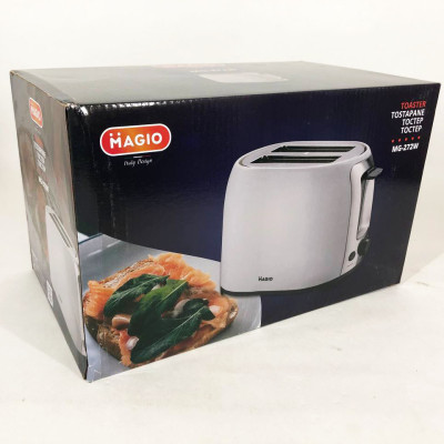 Тостер MAGIO MG-272W 750 Вт, тостер кухонний, тостер для дому, тостерниця, сендвіч-тостер. Колір: білий