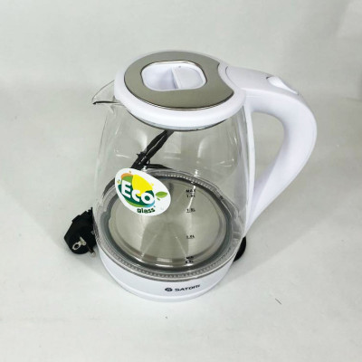 Электрочайник Satori SGK-4105-WT 1.8 л 1500 Вт, стильный электрический чайник.
