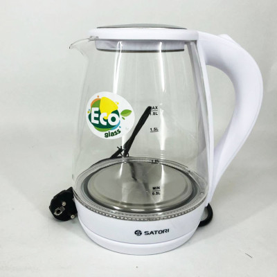 Электрочайник Satori SGK-4105-WT 1.8 л 1500 Вт, стильный электрический чайник.