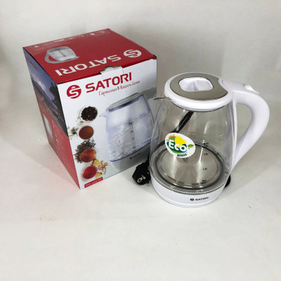 Электрочайник Satori SGK-4105-WT 1.8 л 1500 Вт, стильный электрический чайник.