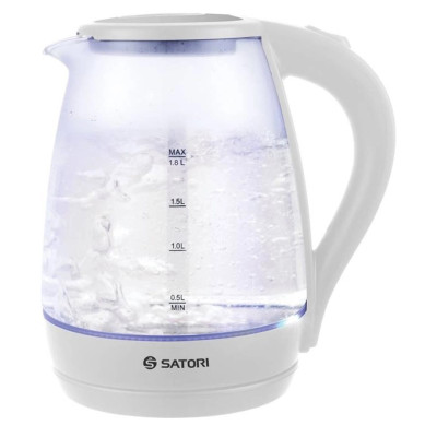 Электрочайник Satori SGK-4105-WT 1.8 л 1500 Вт, стильный электрический чайник.