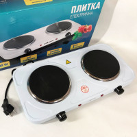 Настільна електрична плита Sea Breeze SB-063, подвійна електроплита, двокомфорочна. Колір: білий