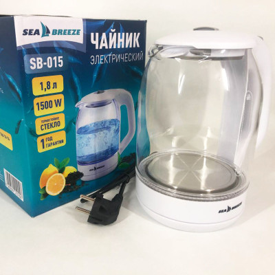 Электрочайник SeaBreeze SB-015 1.8 л чайники с подсветкой электронный чайник тихий электрический чайник