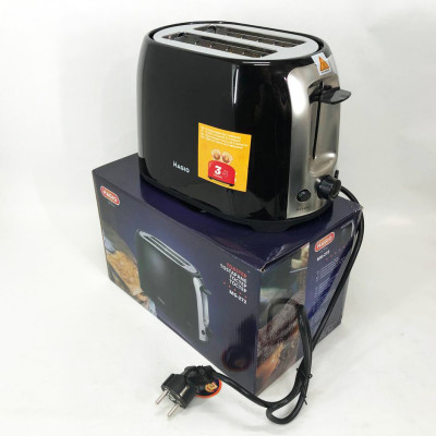 Тостер MAGIO MG-272B 750 Вт, тостер кухонний, тостер для дому, тостерниця, сендвіч-тостер. Колір: чорний