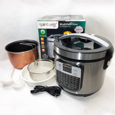 Мультиварка пароварка Rainberg RB-6209 45 программ 6 л 1000W, Сенсорная мультиварка рисоварка