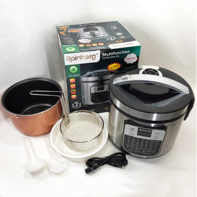 Мультиварка пароварка Rainberg RB-6209 45 программ 6 л 1000W, Сенсорная мультиварка рисоварка
