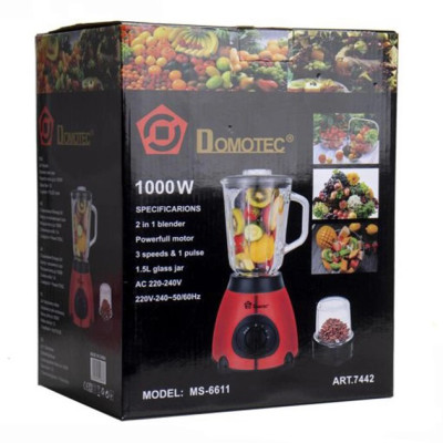 Блендер стаціонарний DOMOTEC MS-6611 1000 Вт, Блендер для дитячого пюре.