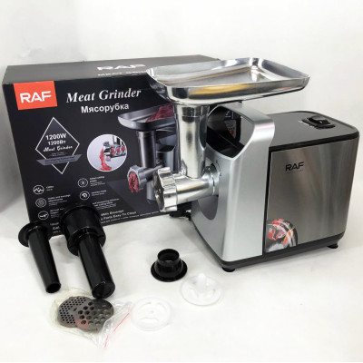 Электрическая мясорубка RAF R.3396 с функцией реверса 2500W, электромясорубка для дома.