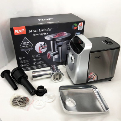 Электрическая мясорубка RAF R.3396 с функцией реверса 2500W, электромясорубка для дома.