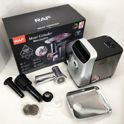 Электрическая мясорубка RAF R.3396 с функцией реверса 2500W, электромясорубка для дома.