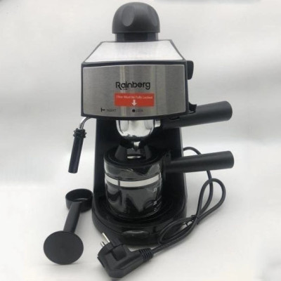 Кофемашина Rainberg RB-8111 кофеварка рожковая с капучинатором 2200 Вт Espresso, маленькая кофемашина