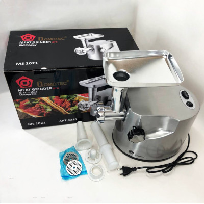 Профессиональная мясорубка DOMOTEC MS-2021S из нержавеющей стали 3000 Вт.