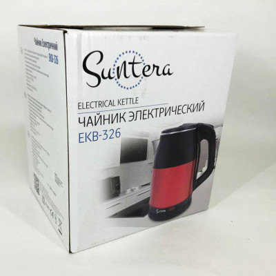 Электрочайник Suntera EKB-326R 1500 Вт/ Хороший чайник / Чайник дисковый. Цвет: красный