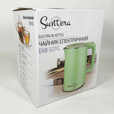 Электрочайник Suntera EKB-327G 1.8Л, стильный электрический чайник, электронный чайник, чайник дисковый