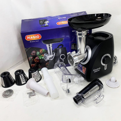 Мясорубка MAGIO MG-270 2200 Вт Мясорубка с насадками для нарезки овощей, Мясорубка электрическая для мяса