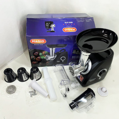Мясорубка MAGIO MG-270 2200 Вт Мясорубка с насадками для нарезки овощей, Мясорубка электрическая для мяса