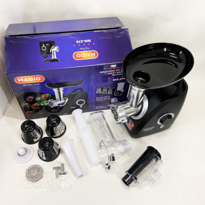 Мясорубка MAGIO MG-270 2200 Вт Мясорубка с насадками для нарезки овощей, Мясорубка электрическая для мяса