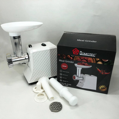 М'ясорубка електрична Domotec R3391 2000W, Потужна компактна м'ясорубка для дому, М'ясорубка 3 в 1