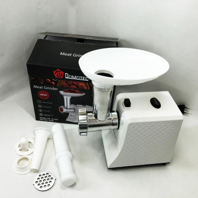 М'ясорубка електрична Domotec R3391 2000W, Потужна компактна м'ясорубка для дому, М'ясорубка 3 в 1