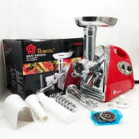 Мясорубка электрическая с соковыжималкой Domotec MS-2019 2400W. Цвет: красный