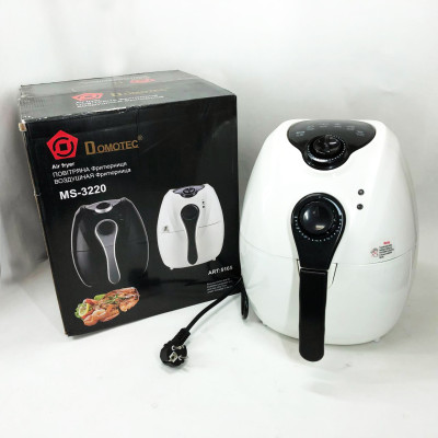 Аерофритниця Мультипіч Аерогриль Domotec MS-3220 1300W 4,5л Безмасляна з Таймером. Колір: білий