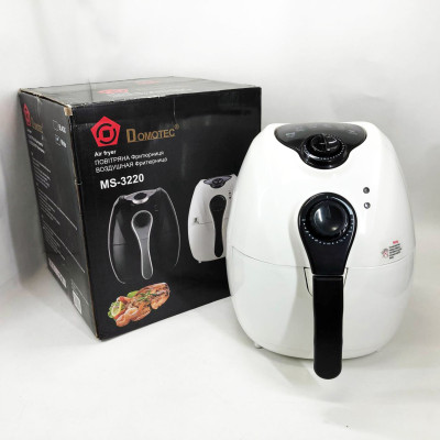 Аерофритниця Мультипіч Аерогриль Domotec MS-3220 1300W 4,5л Безмасляна з Таймером. Колір: білий